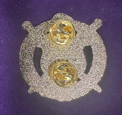Omega Psi Phi Shield Lapel Pin | Purple & Gold 1911 Fraternity Jewelry
