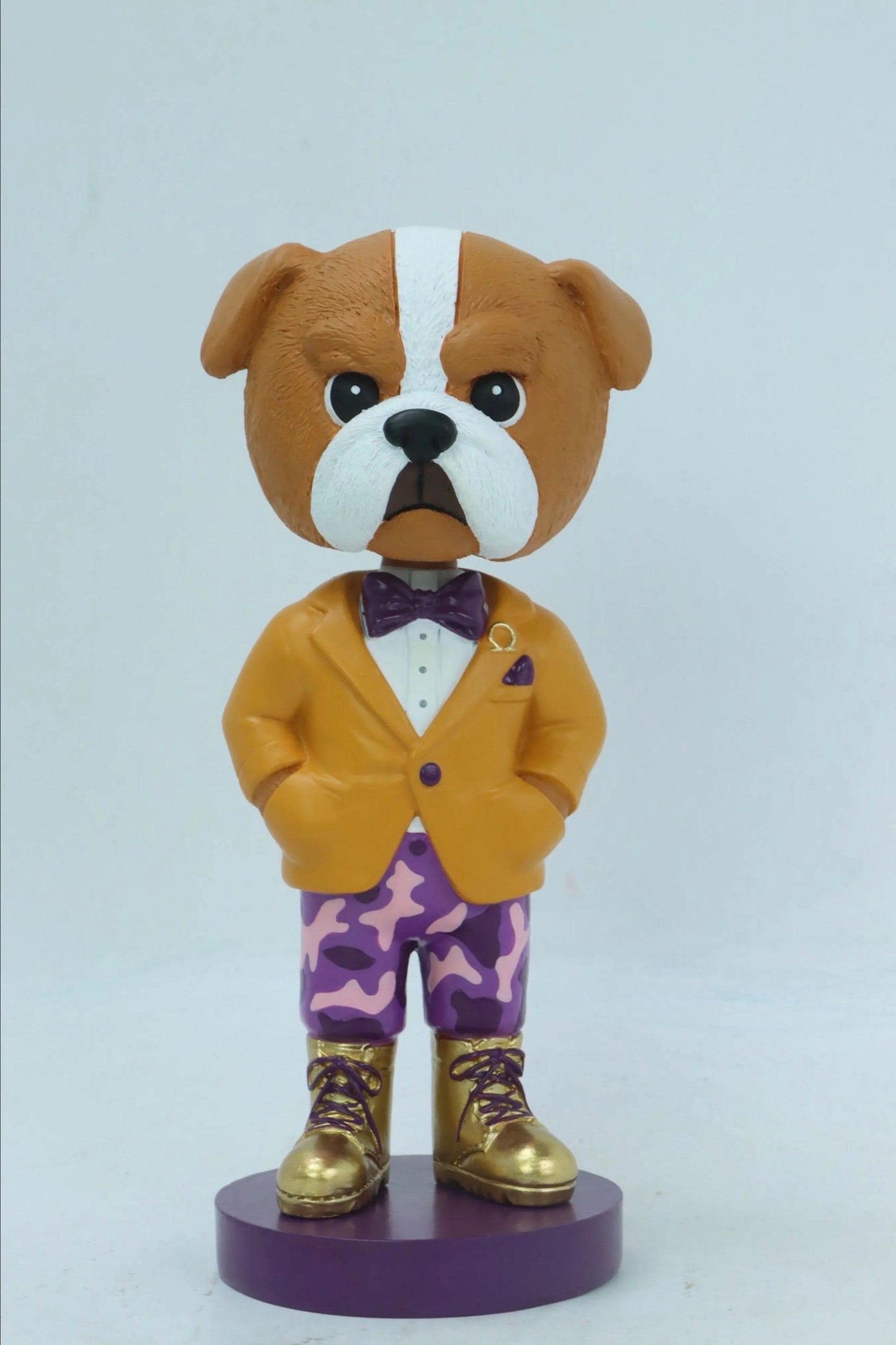 Langston Q'Hughes Bobblehead | Omega Psi Phi Fraternity, Purple & Gold Desk Decor