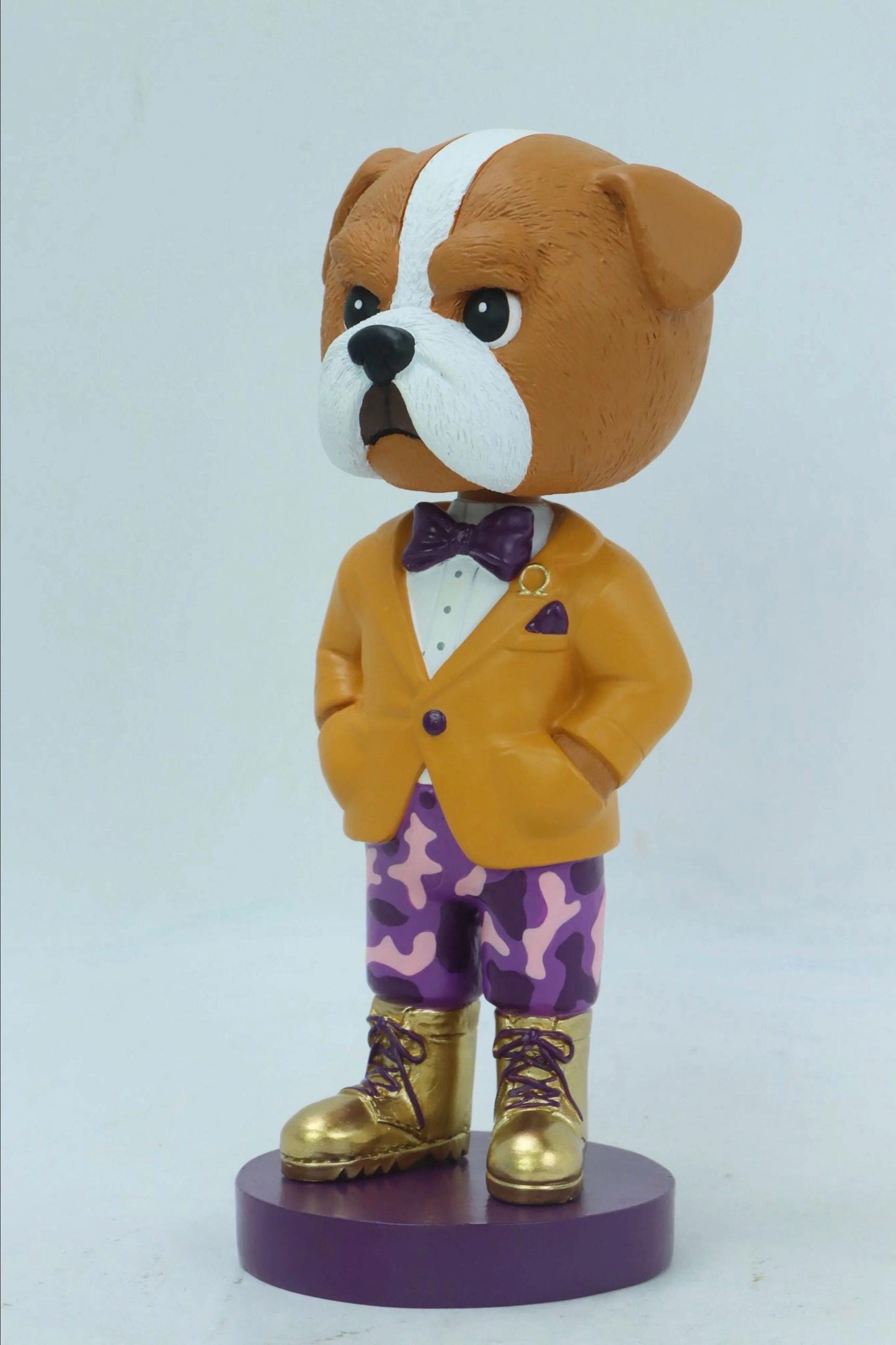 Langston Q'Hughes Bobblehead | Omega Psi Phi Fraternity, Purple & Gold Desk Decor
