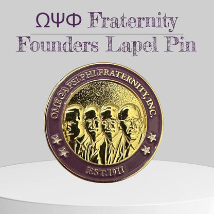 Omega Psi Phi Founders Lapel Pin | Purple & Gold 1911 Fraternity Jewelry