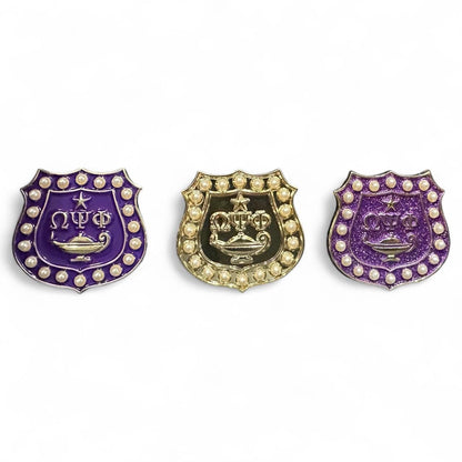 Omega Psi Phi Lapel Pin Collection - Gold-Tone Fraternity Pins