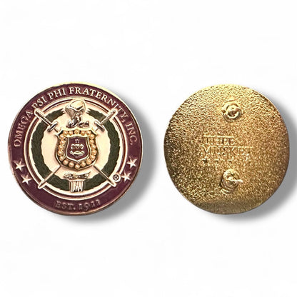 Omega Psi Phi Escutcheon Lapel Pin – Purple & Gold 1911 Fraternity Jewelry
