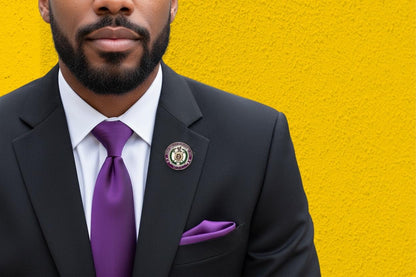 Omega Psi Phi Escutcheon Lapel Pin – Purple & Gold 1911 Fraternity Jewelry